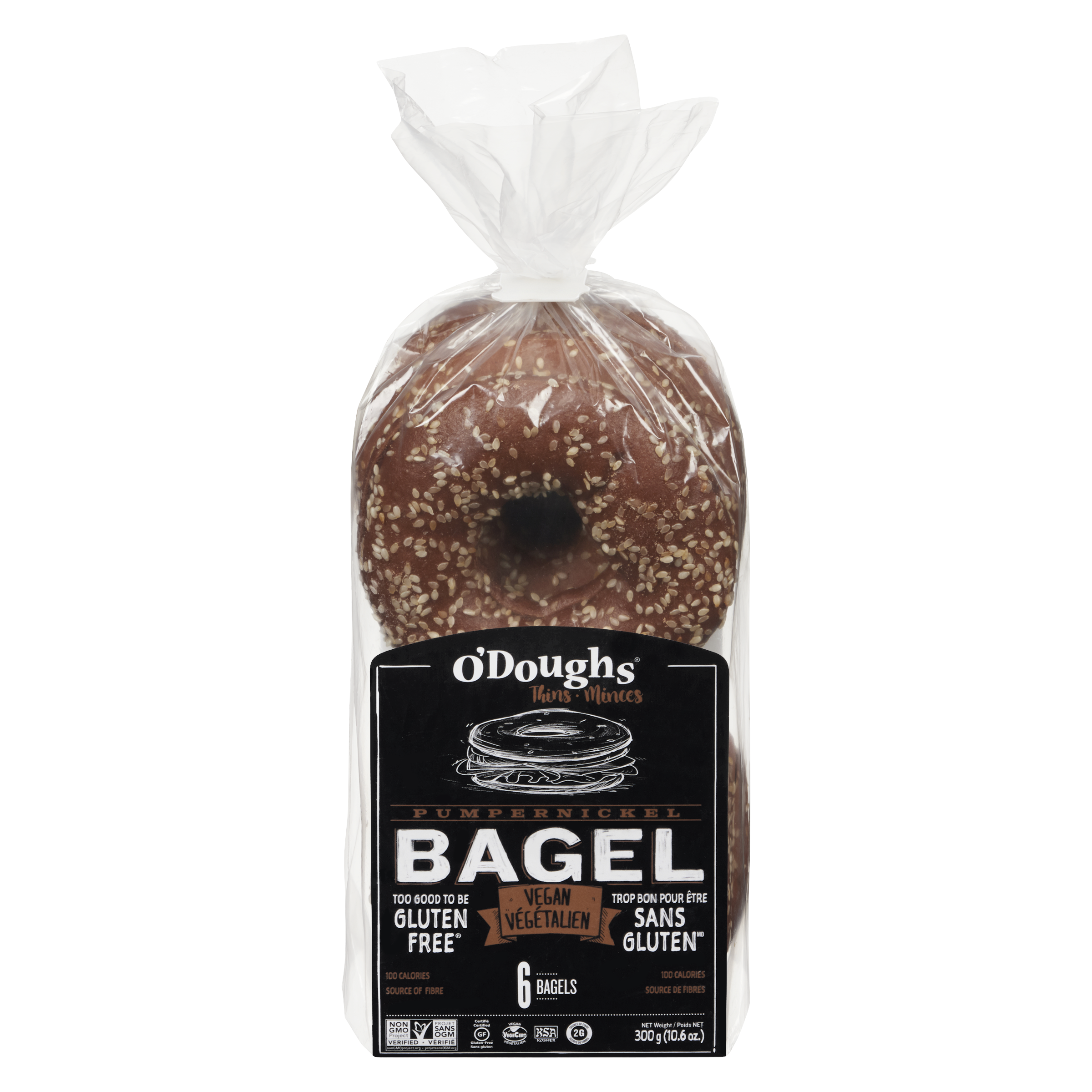 (GF)O'DOUGHS BAGELS PUMPERNICK